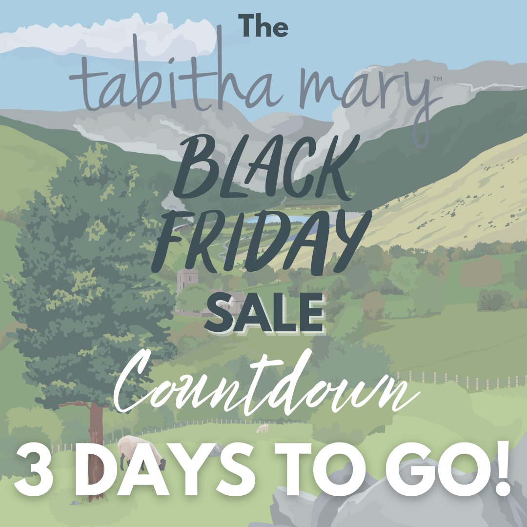 3 DAYS TO GO until our week of #BlackFriday discounts go live! 

Make sure you're signed up to our mailing list so that you don't miss the announcement when it goes live - as offers are only valid while stocks last! 

tabithamary.co.uk/newsletter-3/

#travelprint #travelart #railwayprint