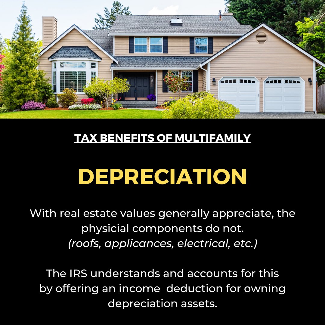 Dre Evans on Twitter "One of the many benefits of multifamily investing is the tax benefits