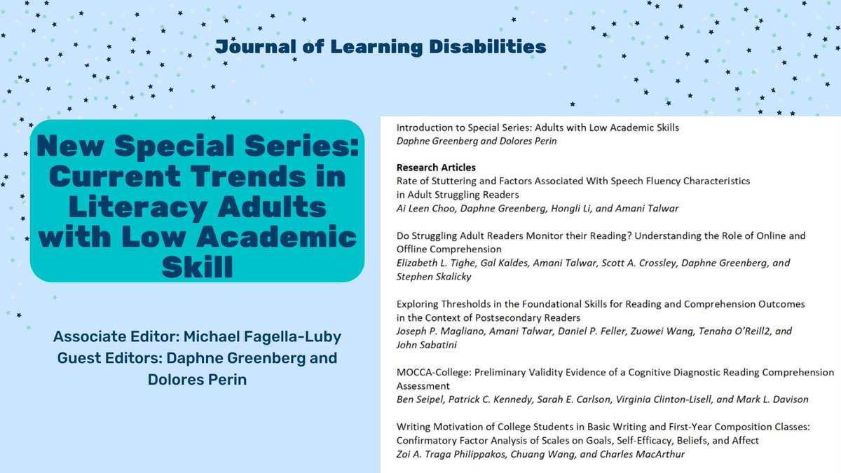 Journal of Learning Disablities tweet media