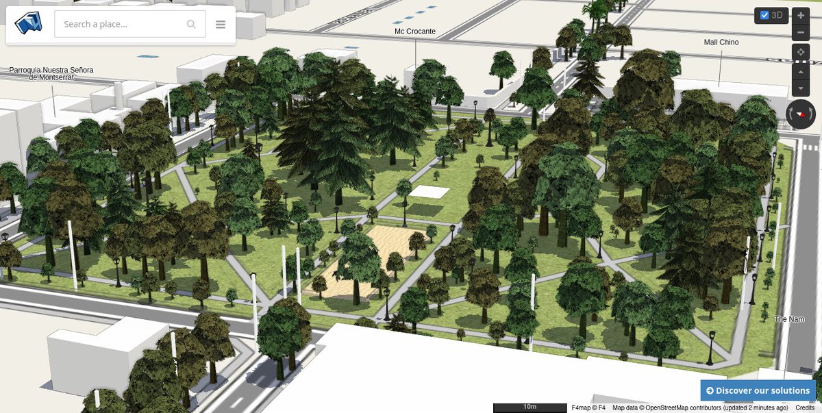 openmapchile's tweet photo. 🌲🌴💚📌📸🗺️🇨🇱#ArboladoUrbano Público Virtual
#AUPV de #Plaza #ElviraMatte en #PuenteAlto 270 natural=tree | 38 sp. árbol - 7 sp. arbusto | Exóticas 97% - Nativas 3% | densidad 106 arb/ha #DatosAbiertos #OpenStreeetMap en #Qgis #F4Map #3D https://t.co/p9jggzBihI https://t.co/k6vl3SDQXF