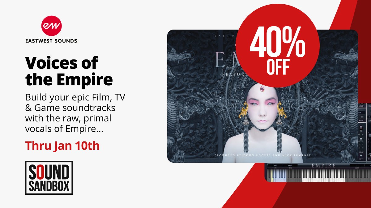 SoundSandbox's tweet image. Featuring the raw, primal 🎤 vocals of Uyanga Bold, Empire Voices is beautiful, 🔊 otherworldly, haunting &amp;amp; powerful addition for your next epic 🎹 Film, TV &amp;amp; Game soundtrack.

Now 40% Off
bit.ly/3EnMCjB

#plugin #plugins #vstplugins #audioengineer #SoundSandboxStore