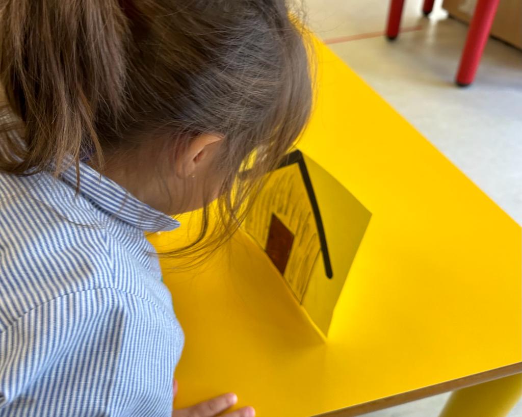 teacherfrankjs's tweet photo. This week in #Nursery we did a Three Little Pigs fingerprint activity and we played a game of blowing down the straw and sticks houses! @HBSTORREJON https://t.co/76eTGAfhIt
