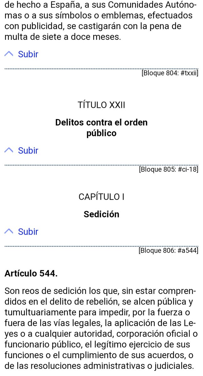 ⛔ BULO de <a href="/JpDemocracia/">Juezas y Jueces para la Democracia</a>. "Derogar el delito de sedición es consecuencia de la necesidad de modernizar los delitos contra el orden público, cuya regulación data del siglo XIX y está completamente anticuada"

❌ FALSO: Su regulación es de 1995 (CP).
boe.es/buscar/act.php…