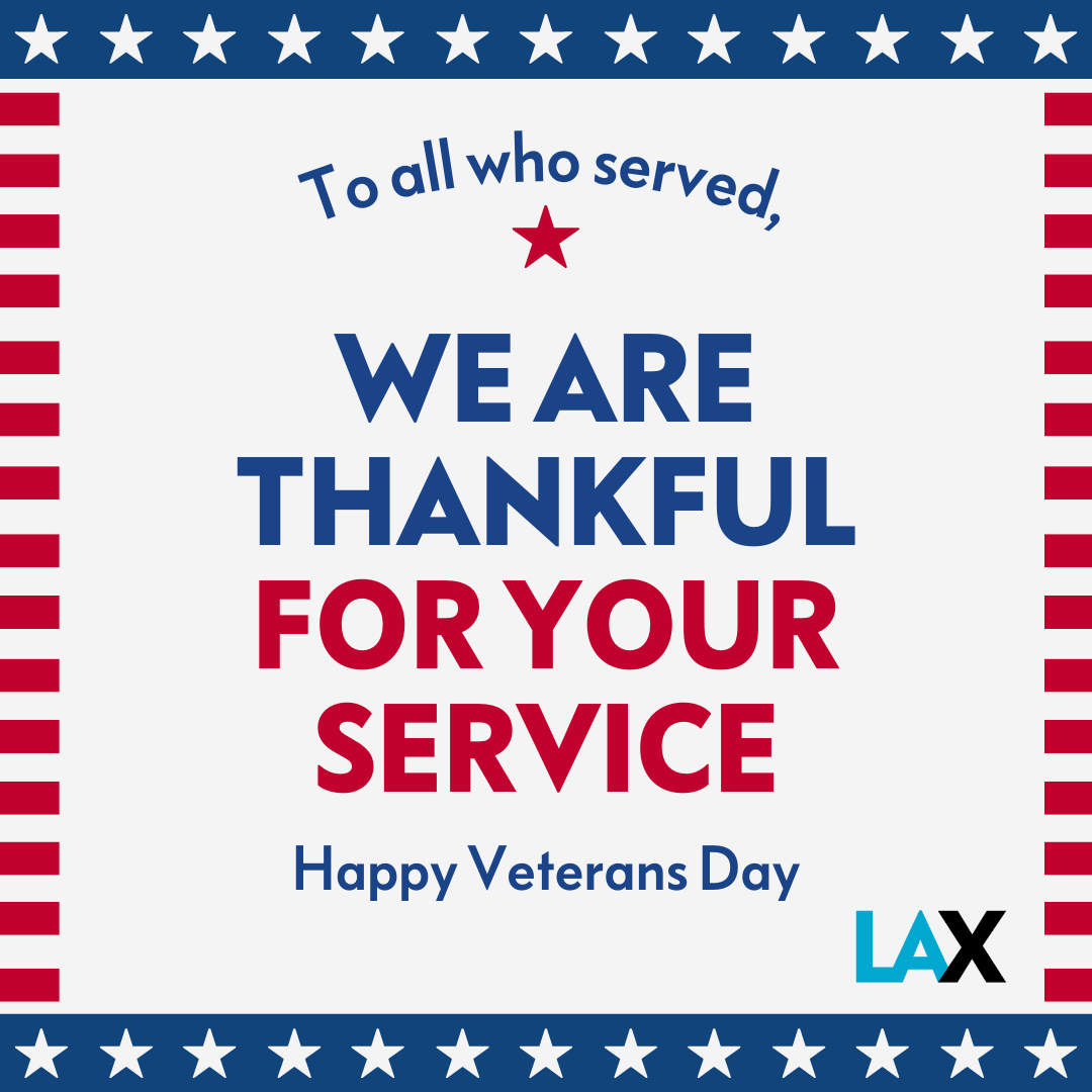 flyLAXairport's tweet photo. Thank you to all of our veterans and especially the 191 veterans who work on behalf of Los Angeles World Airports. We benefit greatly from your experience, leadership and skills, and we are grateful for all that you do – and have done. Happy Veterans Day! https://t.co/Wt3VZAe6o1