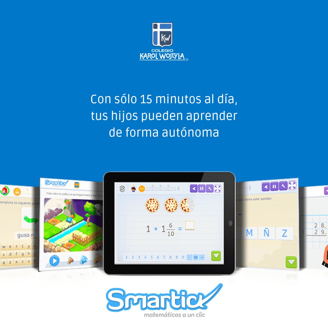 colegiokarolw's tweet image. Garantizamos el éxito académico de tus hijos con Smartick✅

Con el Método #Smartick los niños dominarán las áreas clave para su futuro😉

🔹Sé orgullo Karol