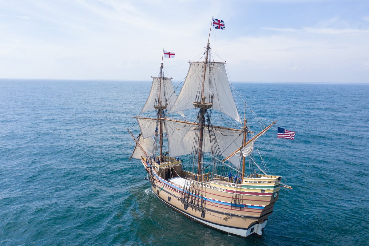 plimothpatuxet's tweet photo. On this day, in 1620, while Mayflower was anchored off Cape Cod, the Mayflower Compact was signed. Remarkable for its brevity the Mayflower Compact set out the British colonists’ first truly representative government. 

#Mayflower #MayflowerCompact #PlimothPatuxet https://t.co/ytVhkzXNhw