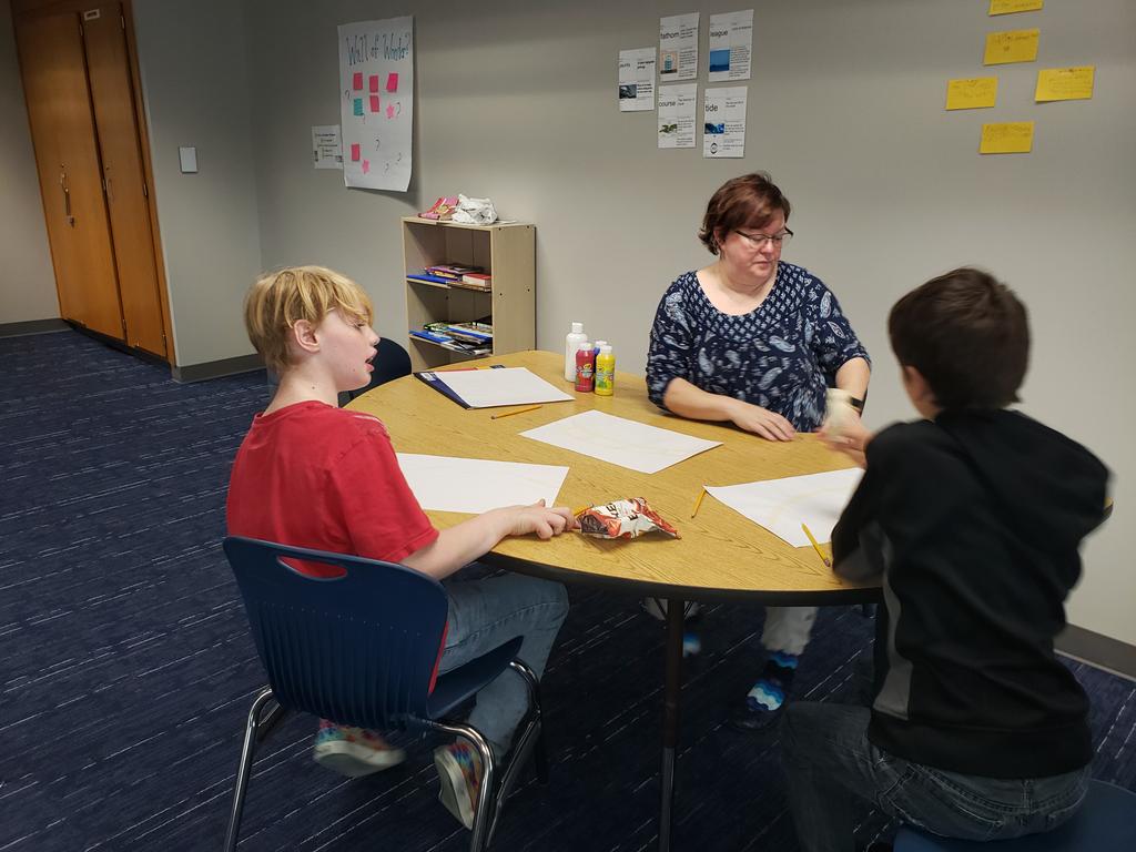 Team MARVELOUS is recreating works of art based on the artists they learned about in Reading. #wearewayne