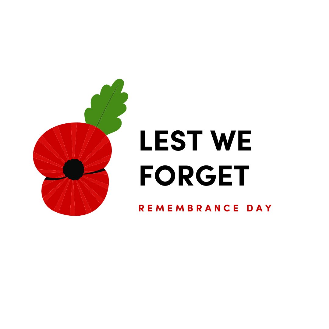 November 11th marks Remembrance Day in Canada. Today, we pay tribute to the Canadians in uniform and we remember those who gave their lives in service of a better Canada.

#LestWeForget #RemembranceDay