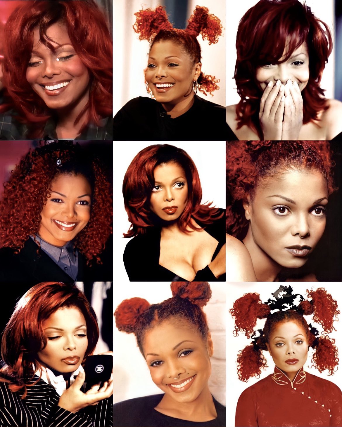 Janet Jackson Hairstyle Yoohair Side Bangs Long Wavy Black Hairstyle  照片图像