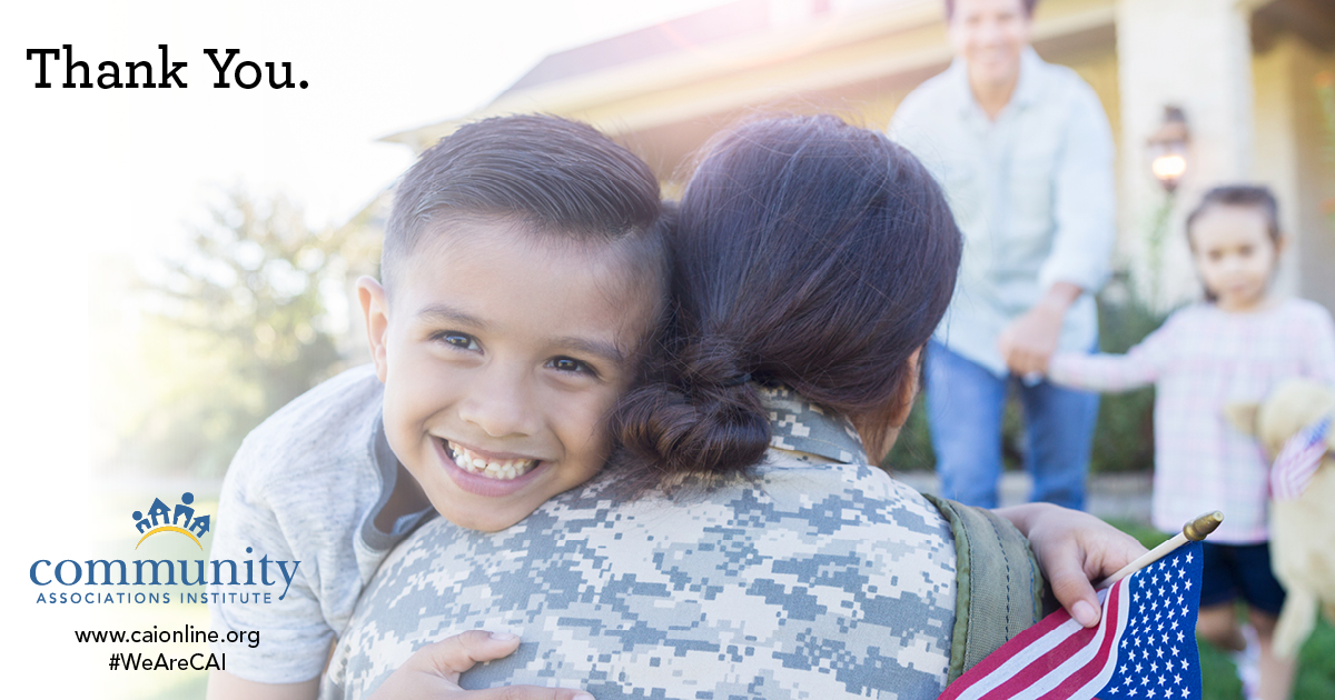 We're honored to have so many U.S. #veterans be a part of our industry. #ThankYouForYourService to our country &amp; to the communities you support. #WeAreCAI #VeteransDay