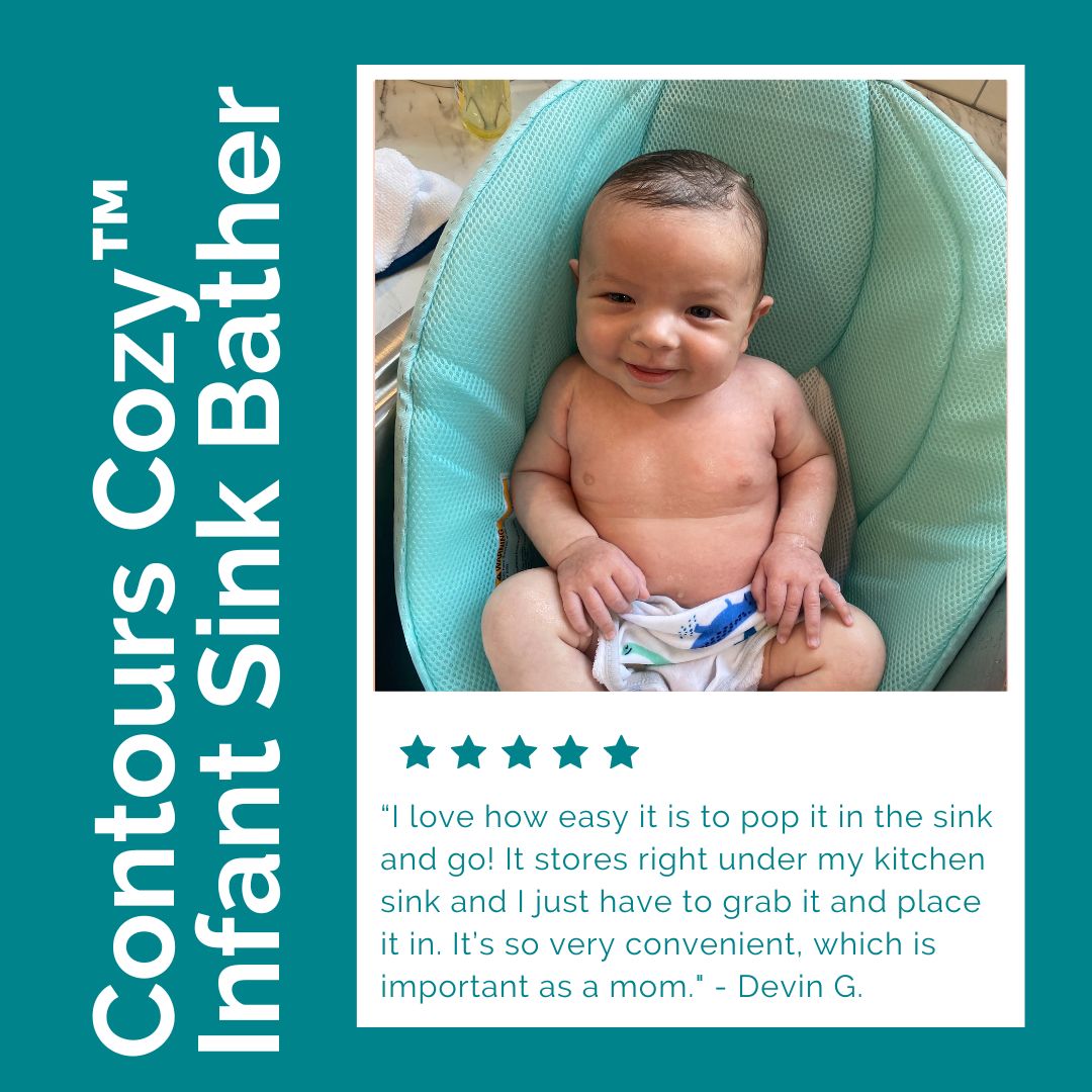 Need a way to bathe your baby while out of town? We got you covered! 

The Contours Cozy™ Infant Sink Bather gives comfort and support for your gentle newborn. Plus it's easy to travel with!