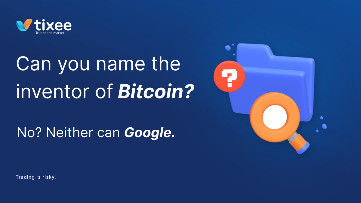 tixeetrading's tweet photo. Who invented #Bitcoin? 🤔
We still don’t know for sure!
‘Satoshi Nakamoto’ is used to refer to the person or group that developed Bitcoin - but it's still not clear who is responsible.
A market mystery! 😲
#FunFact #tixee #truetothemarket #forexfact #trading #forextrader https://t.co/DRvKd76kK1