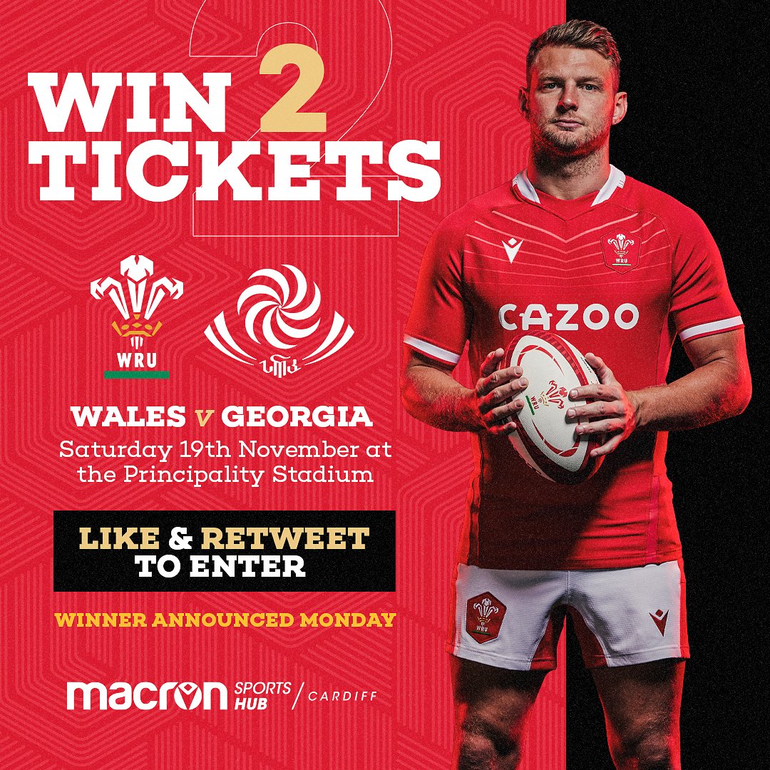 MacronCardiff's tweet image. The competition is still on! Like &amp;amp; retweet this post to be in with a chance of winning 2 stand tickets to the upcoming Wales game against Georgia!

We will combine both entries from last week's post and announce them on Monday. 

Good luck! / Pob lwc! 🏴󠁧󠁢󠁷󠁬󠁳󠁿