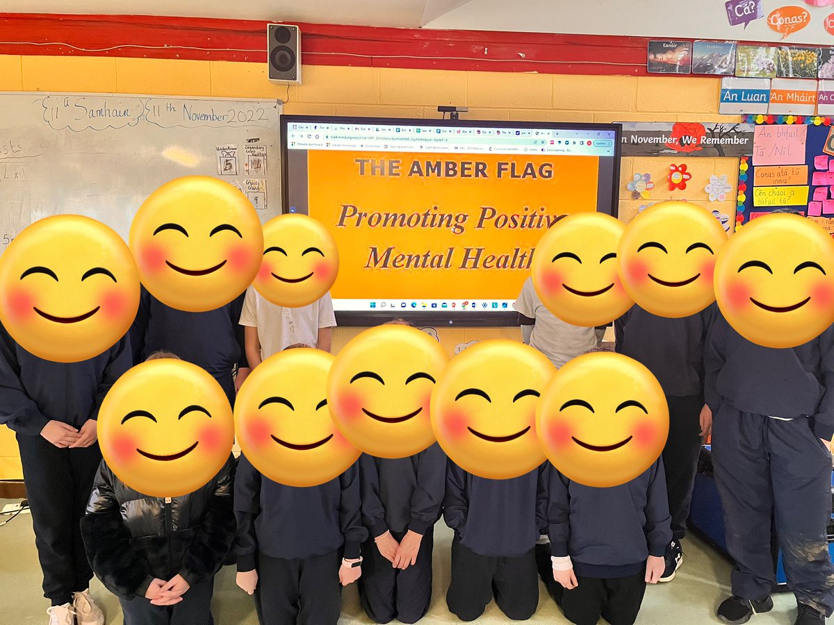 What a Happy Friday it was meeting with the #wellbeing #committee 😍 We have our goals decided on to support positive mental health in our school &amp; now it’s time to put them into action😀 #amberflag #positivepsychology #friday <a href="/PietaHouse/">Pieta</a> #positivementalhealth