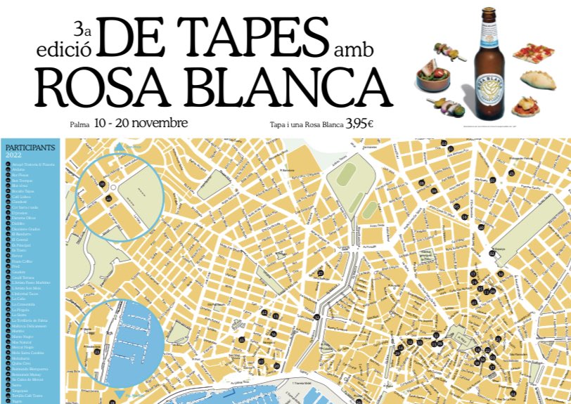 SaFarma_'s tweet photo. Ciutat | Comença la 3a edició de TAPES amb @RosaBlanca1927 a Palma ❗️❗️

🧆 Per tal d’ajudar al petit i mitjà comerç i per fer de Palma una ciutat referent en gastronomia tornen les TAPES amb 45 participants 😋

🗓️ del 10 al 20 de novembre
💵 3,95 €

#DiaridePalma https://t.co/wHfcpzQDhl