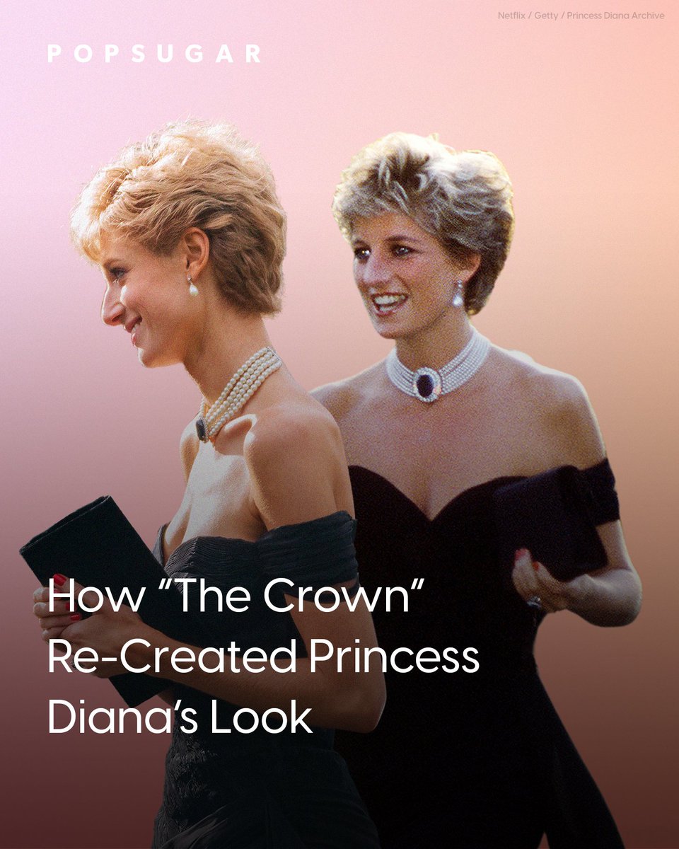 There's major pressure when re-creating the royal's fashion — especially Diana's "revenge dress." Cate Hall, "The Crown"'s hair and makeup head, spoke about getting those iconic looks right. 

Elizabeth Debicki in "The Crown" vs. Diana in 1994  (1/4)
bit.ly/3zVXTFl