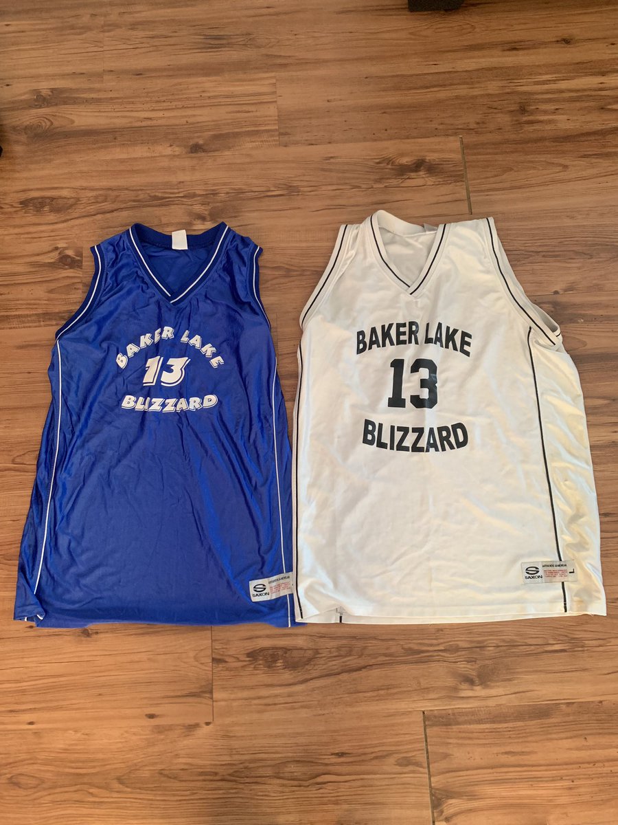 ShaneConrad13's tweet photo. Got my old high school jerseys out of storage for my son to use throughout the weekend #GoBlizzard https://t.co/CLzLoSaOAn