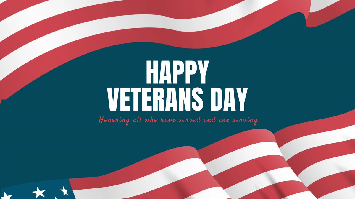 Today we want to take the time to honor and thank our veterans and their families who have served our country. Happy Veterans Day.