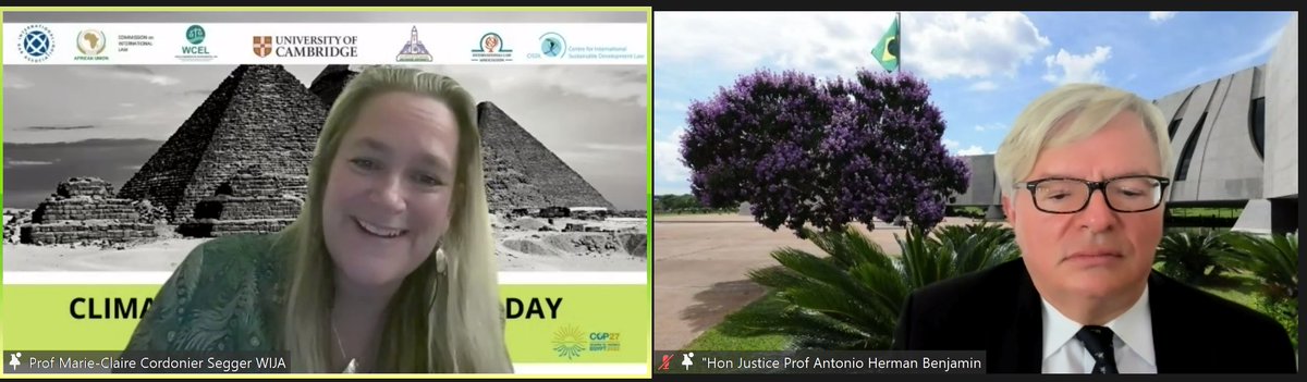 mwgehring's tweet photo. Judges were latecomers to environmental law but  climate change it is different because judges are called upon much earlier and also because it constitutes such an existential threat says His Hon. Justice Benjamin thanks all the organisers @CLGInitiative #CLGD2022 @COP27P #COP27 https://t.co/GTiWXu0JB1