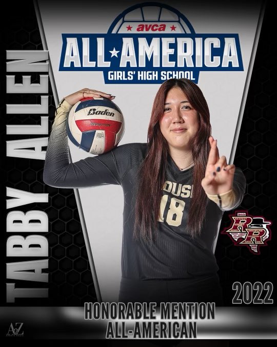 Congratulations to Senior Tabby Allen for receiving AVCA All-American Honorable Mention!! Your hard work is paying off! #rousevolleyball #familiasupraomnia