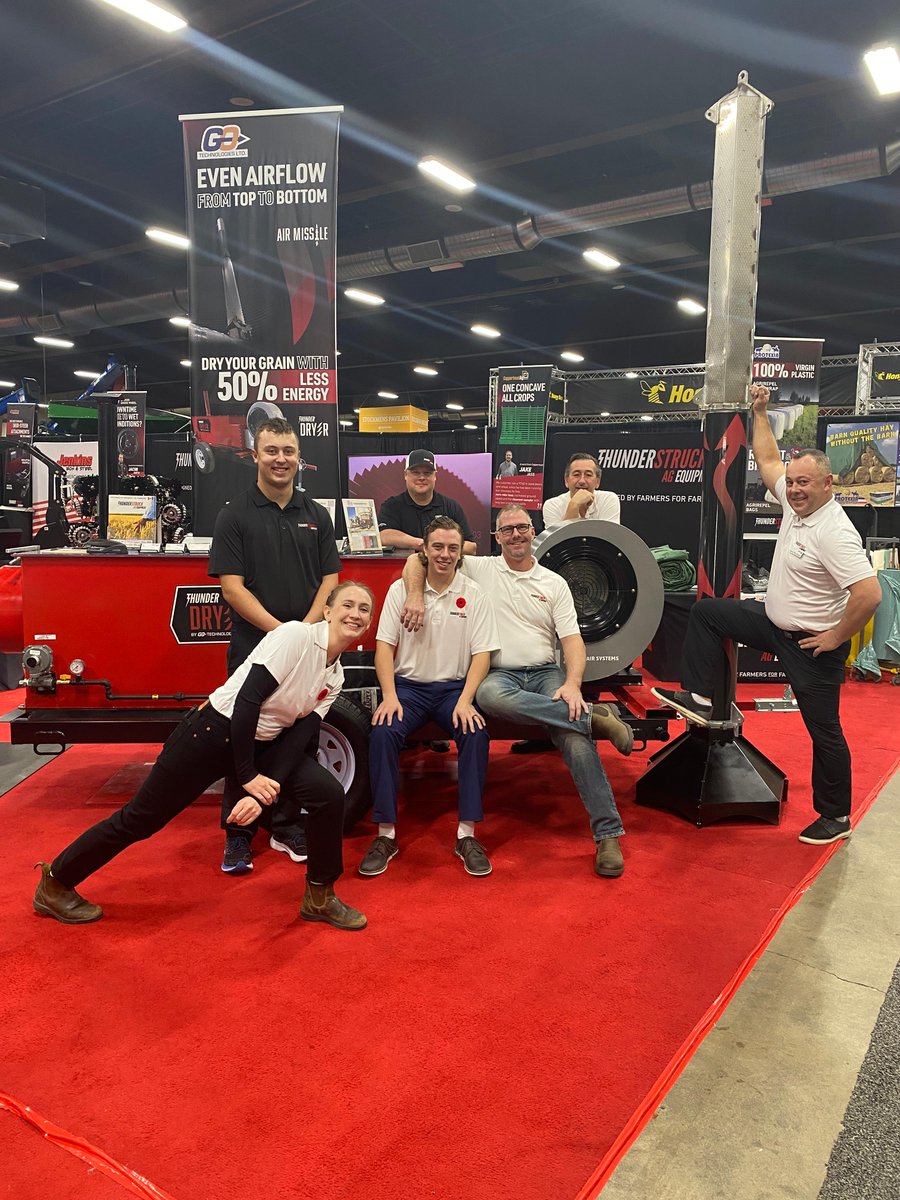 ThunderstruckAg's tweet photo. The #TradeShowWarriors are pumped up for the final day of #AgriTrade22. Let's kick some ass today!

#ThunderstruckAg #AgriTrade #FarmShow #CdnAg #CdnTradeShow #CdnFarming #ABFarming #SKFarming #ONFarming #MBFarming #FarmSolutions #ThunderDryer https://t.co/iXTKwAVMGv