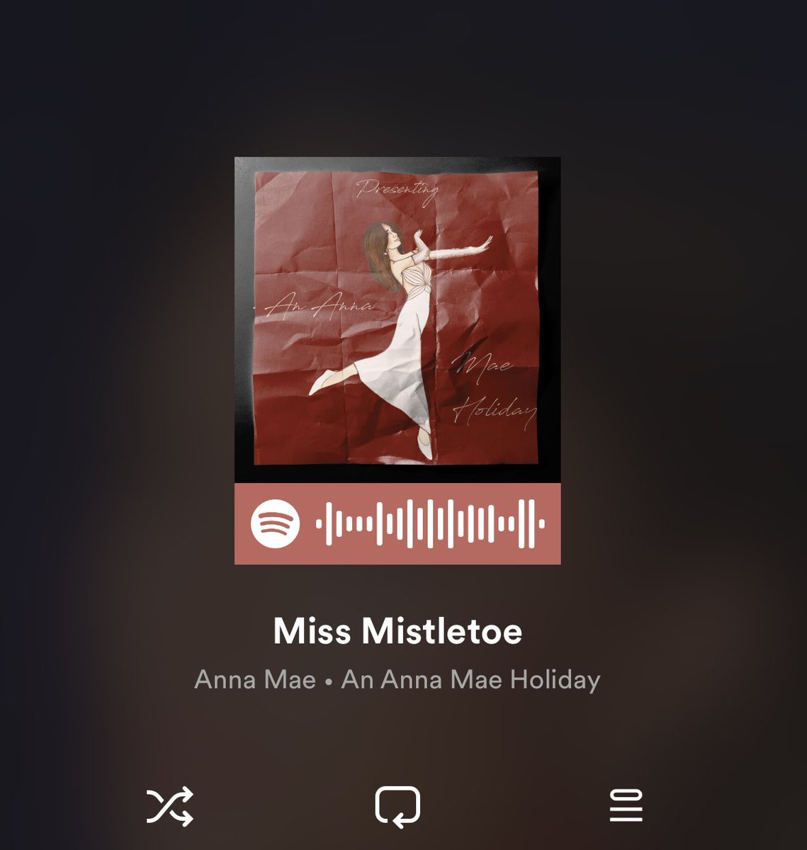 When your sister <a href="/AnnaMae_music/">Anna Mae</a> comes out with 2 Holiday songs you tweet about it.  Let’s go! <a href="/Spotify/">Spotify</a>