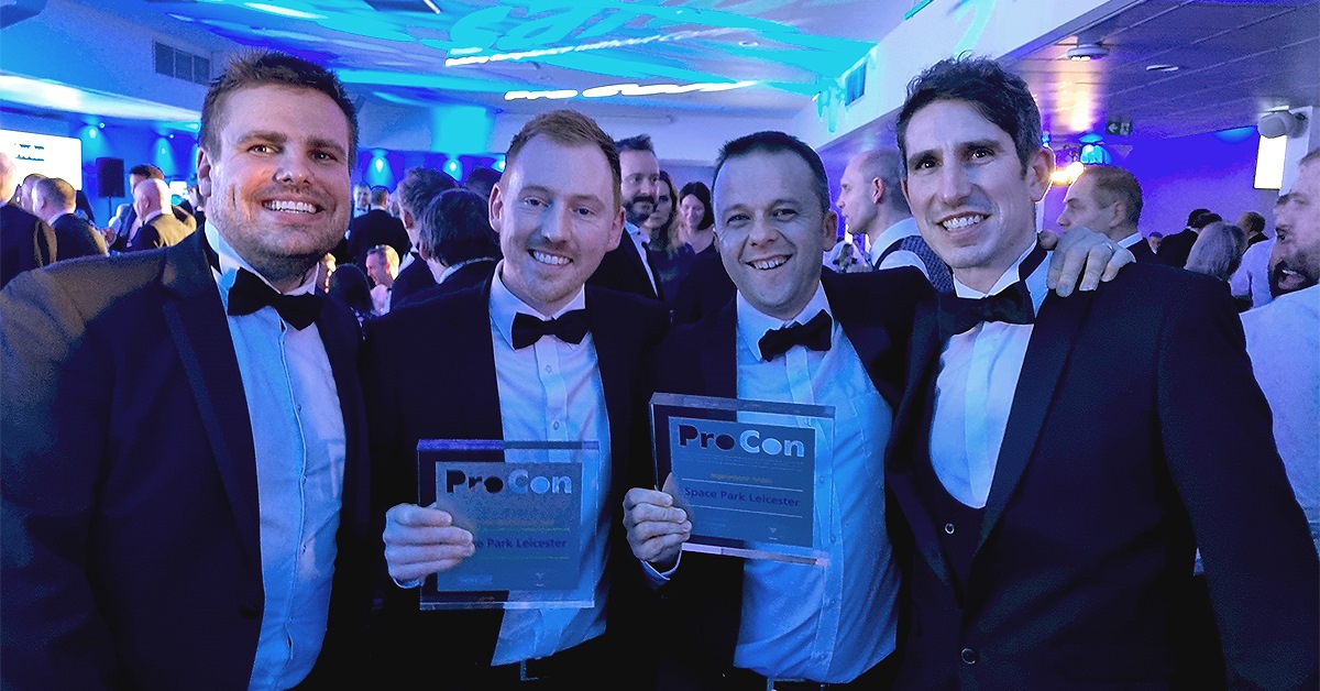 The award-winning <a href="/SpaceParkLeic/">Space Park Leicester</a> for <a href="/uniofleicester/">University of Leicester</a> #Leicester has received two further accolades at the <a href="/ProConLeics/">ProConLeicestershire</a> Awards, where our project team received the gongs for the Regeneration and Large Non-Residential categories.
Well done all across our whole supply chain #webuild