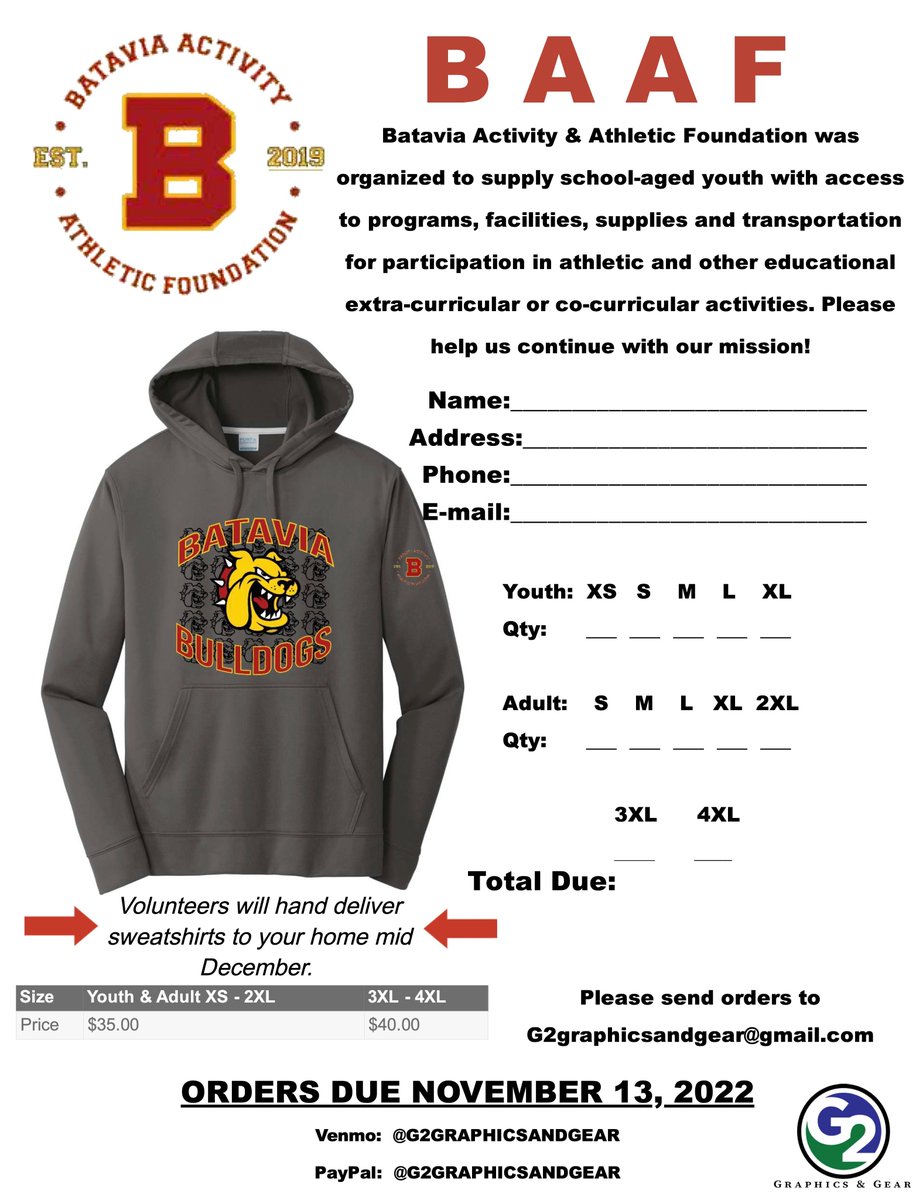 LadyBulldogGlf's tweet photo. Please consider supporting BAAF!  The support a lot of our athletes in the district!  Greta cause! https://t.co/xTbgcVwHAe