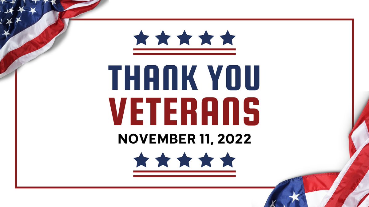 To all veterans of all branches: Thank you for your sacrifice, your bravery, and the example you set for us all. Thank you for your service!