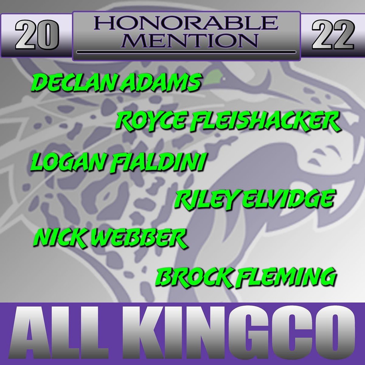 Congratulations to our All-KingCo Honorable Mention! 
#GoJags