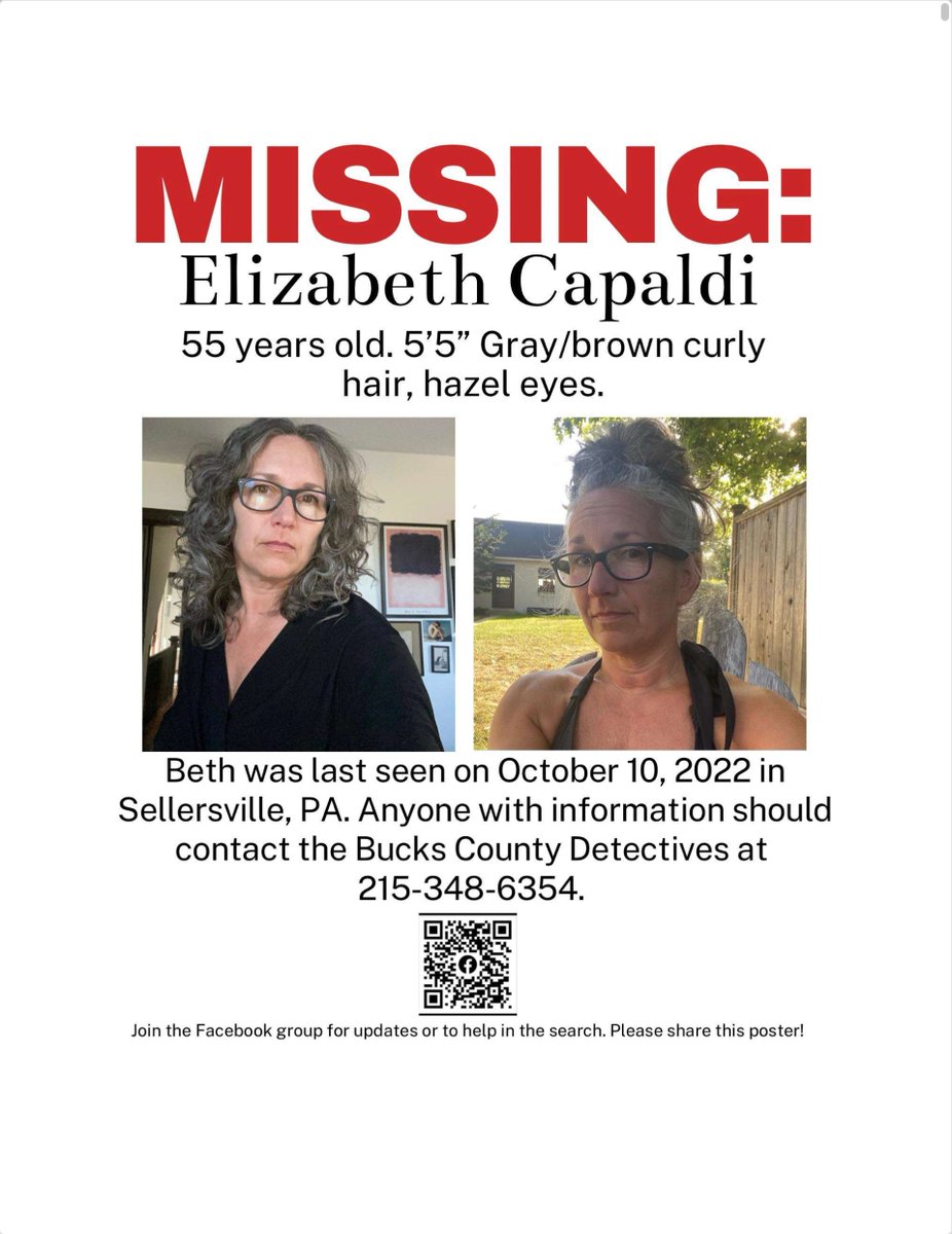 My cousin is still missing. If you know something about her disappearance, please reach out to Perkasie police. #missing #missingperson #bethcapaldi #elizabethcapaldi #buckscounty #sellersville #sellersvillepa