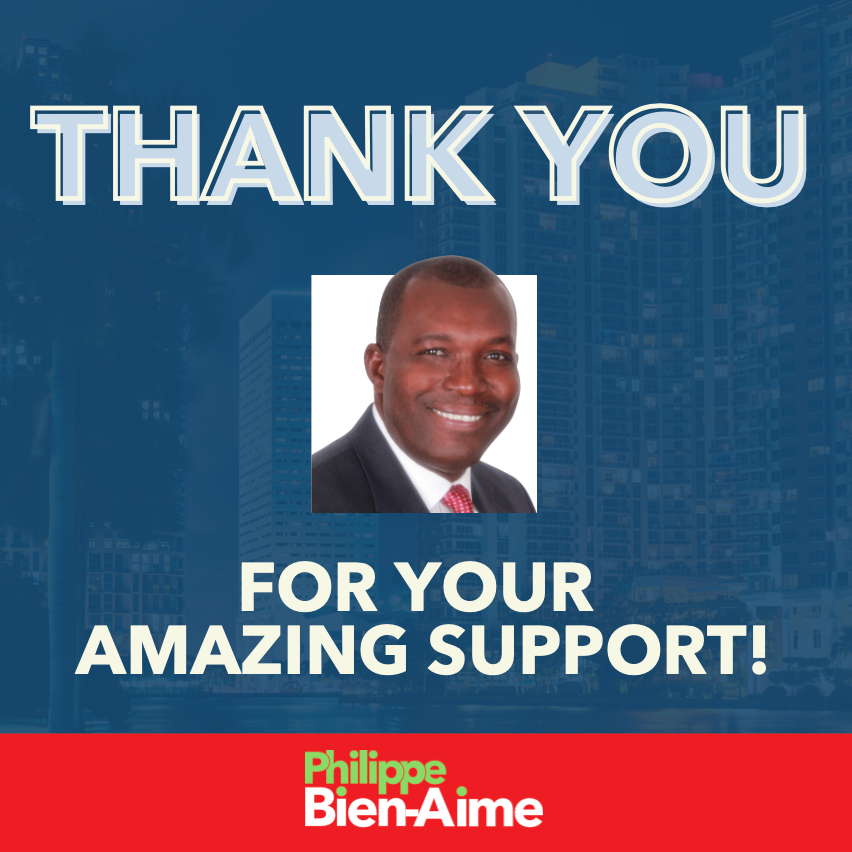 Thankful for your support! As Mayor of North Miami I will continue to keep fighting for our communities and our city. 

Together, we can make it happen.