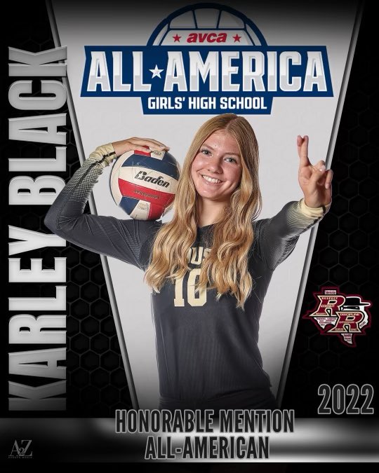 Congratulations to Senior Karley Black for receiving AVCA All-American Honorable Mention!! Way to work, so proud! #rousevolleyball #familiasupraomnia