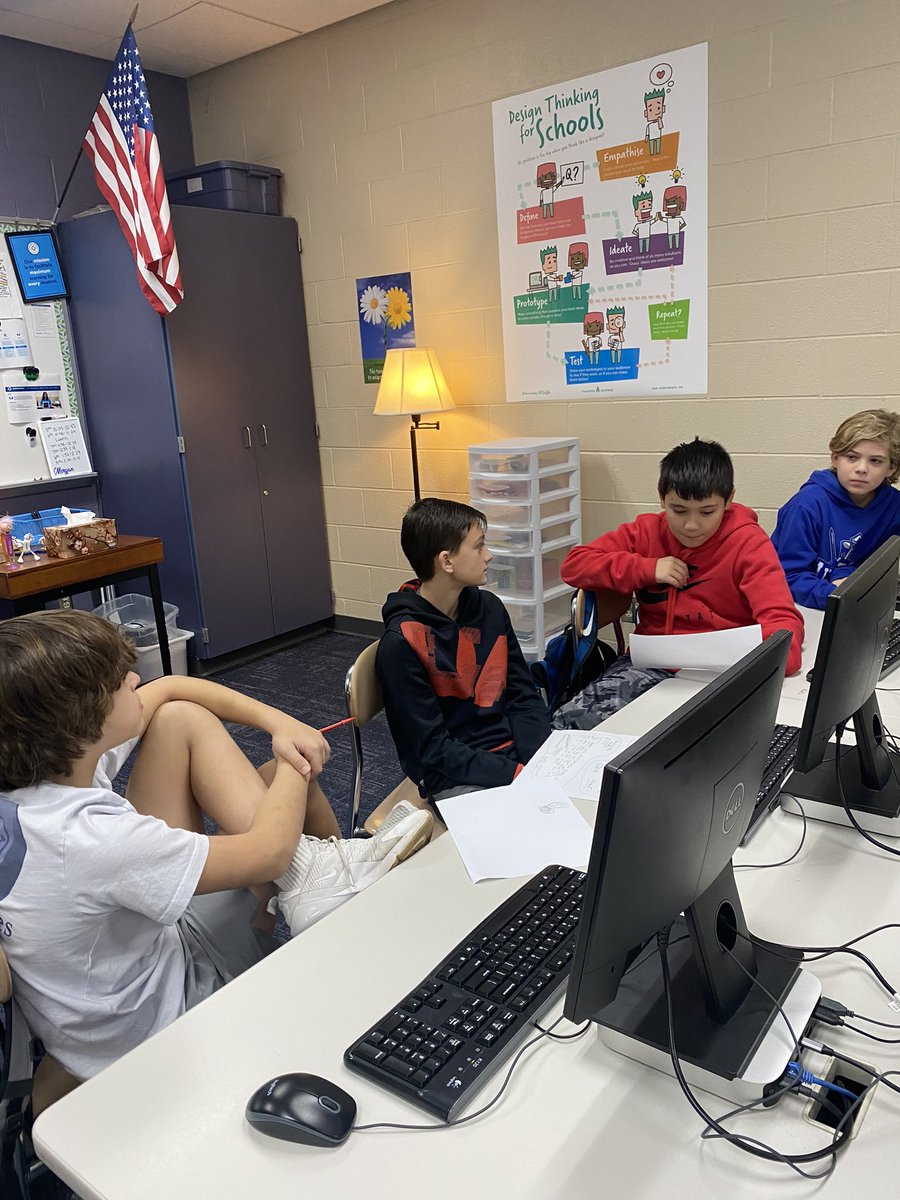 Design thinking with #disruptus.  Learning to empathize with our judges to have our idea chosen.  Great entry event!  Students loved it and were engaged!  #olms #libertymiddle #changetheworld