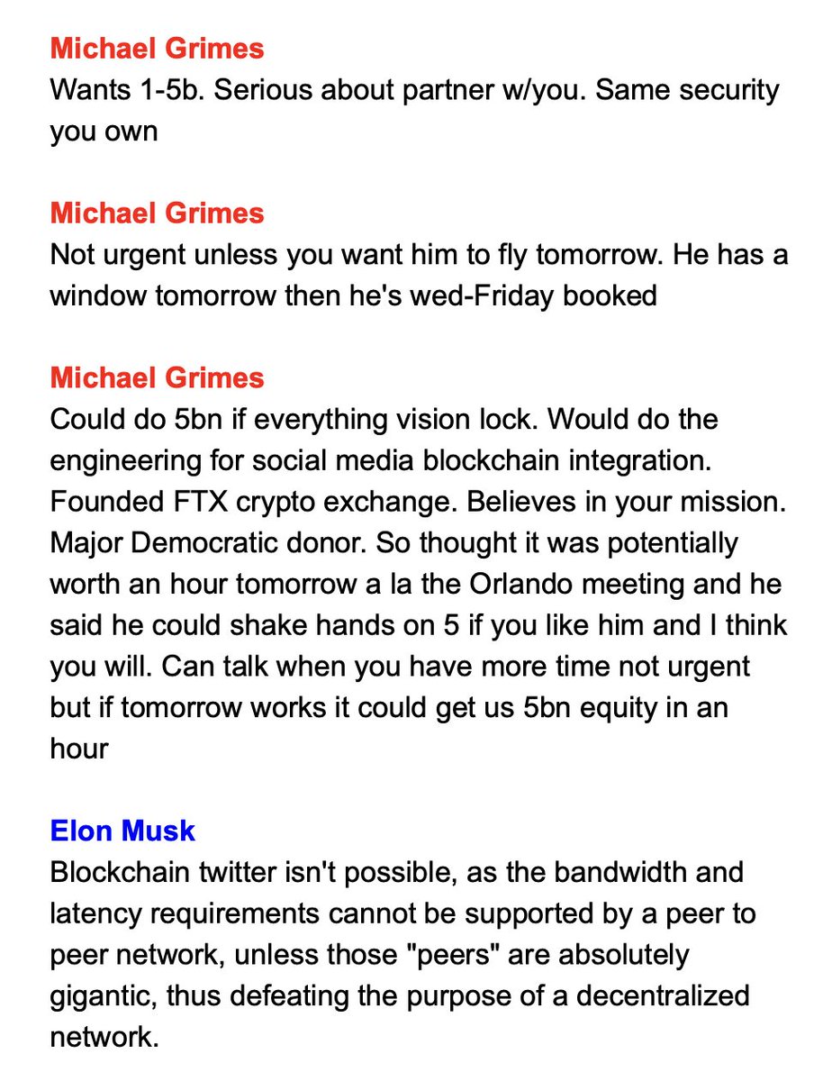 TechEmails's tweet image. Sam Bankman-Fried reaches out to Elon Musk

April 25, 2022