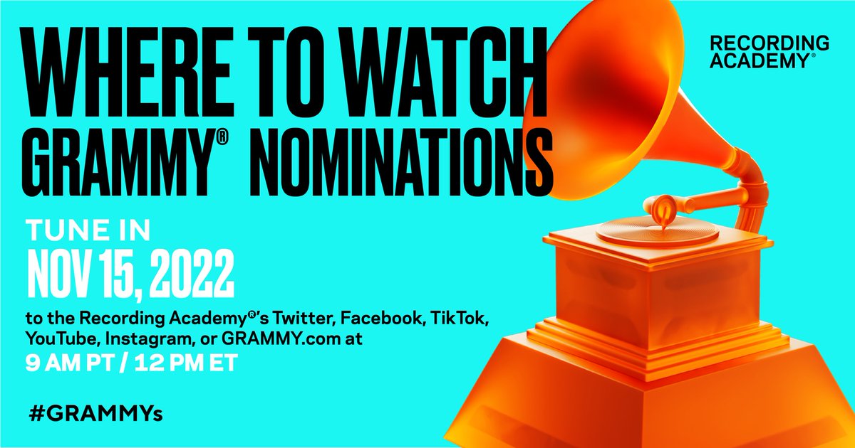 Keep your fingers crossed!!!

#GRAMMYs nominations day is around the corner! Watch on Nov. 15 at 9am PT on Live.GRAMMY.com and join the @RecordingAcademy in celebrating music’s brightest talents!!