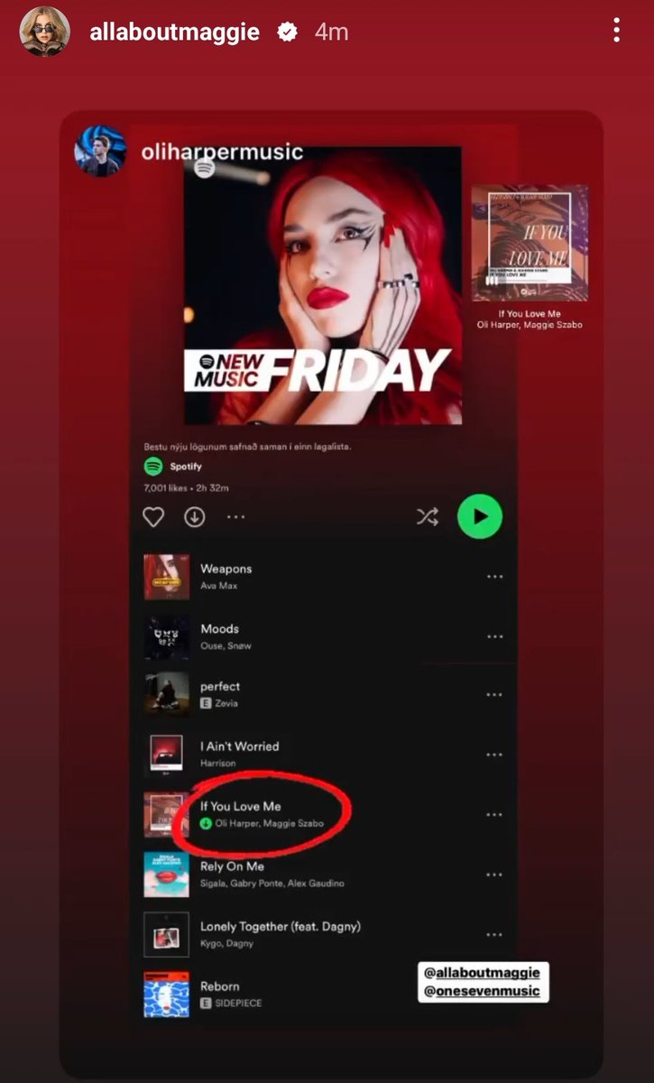 💗⚡️ New single from <a href="/OliHarperMusic/">Oli Harper</a> ft. <a href="/allaboutmaggie/">allaboutmaggie</a> is on this week's #NewMusicFriday on <a href="/Spotify/">Spotify</a> !!!

Listen: open.spotify.com/playlist/37i9d…