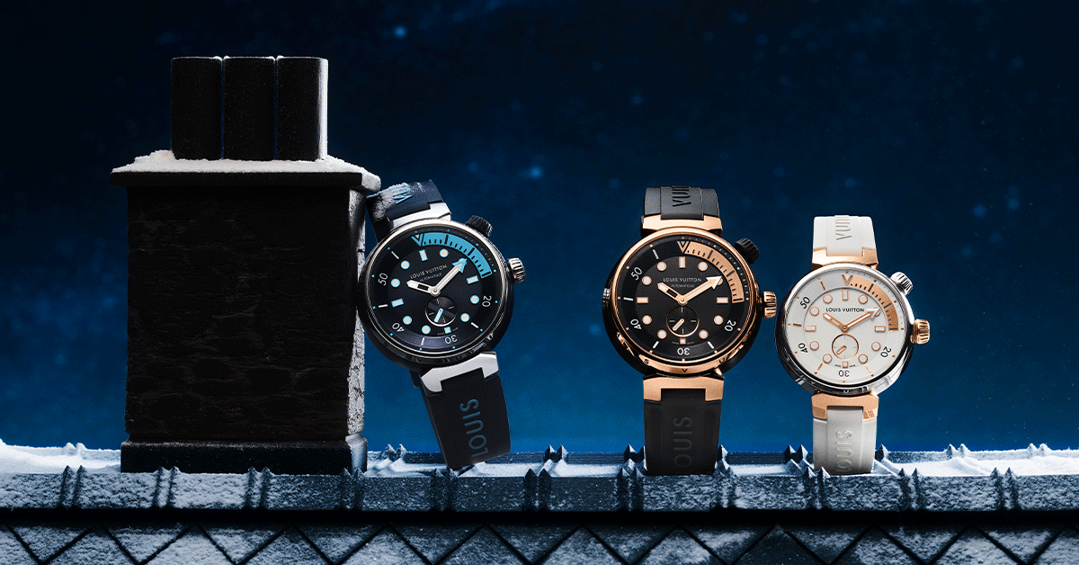 LouisVuitton's tweet photo. A touch of sparkle. Turn dreams into reality with the Maison’s special selection of watches and jewelry. Discover the #LouisVuitton Holiday Campaign at https://t.co/d3mUAxcbcX. #LVGifts https://t.co/s81Uq4Mswp