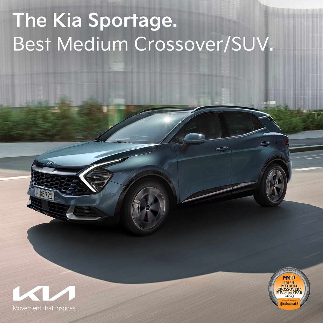 Wow! We're delighted to announce that Kia has won two awards at the Irish Car of the Year Awards. 🏆 🥳 

The Kia Niro - Best Compact Crossover/SUV.
The Kia Sportage - Best Medium Crossover/SUV. 

#IrishCOTY2023 #Kia