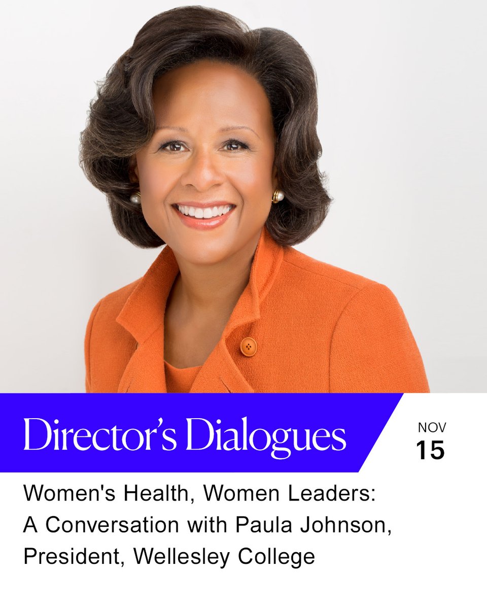 President Paula A. Johnson will speak with <a href="/MIT/">Massachusetts Institute of Technology (MIT)</a>'s Ruth Lehmann, director of the <a href="/WhiteheadInst/">Whitehead Institute</a>, on Nov. 15. They will discuss improving healthcare for women &amp; increasing opportunities for women as leaders in biomedicine and higher education. Details here: bit.ly/3NZEo4j