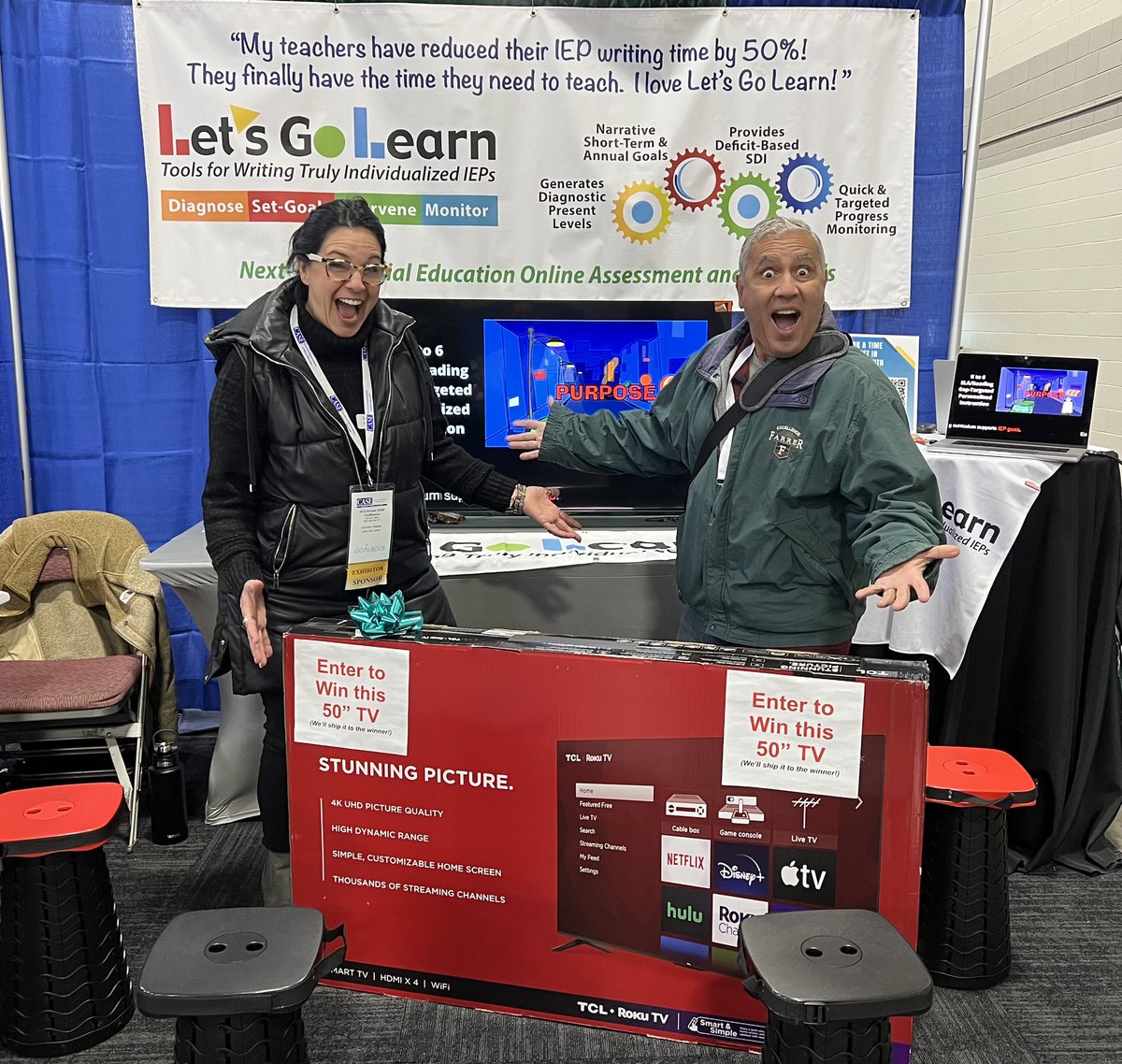 letsgolearn's tweet photo. Congratulations to Special Education Director at Provo City School District, Syrah Syal! We hope you had an amazing conference and enjoy your new 50” TV! #2022CASE #LetsGoLearn https://t.co/F5IDXOjFOT
