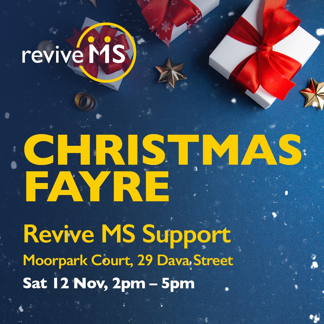 It's our #Christmas Fayre tomorrow! We'll be launching our Tombola and raffle. Homemade baked goods, jewellery, knitted accessories, 3D crystal creations and festive decorations will be available. The fun starts at 2pm. We look forward to seeing you.

#ReviveMSFayre