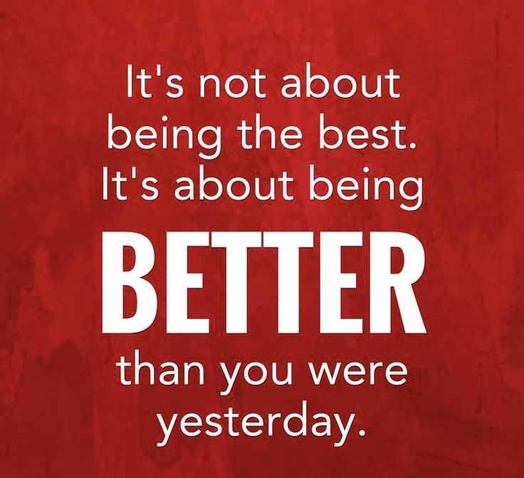 Happy Friday! If your goal is to be better than someone else then your goal may be misguided. If your goal is to be better today than you were yesterday then you’ll never find yourself off the path to success.