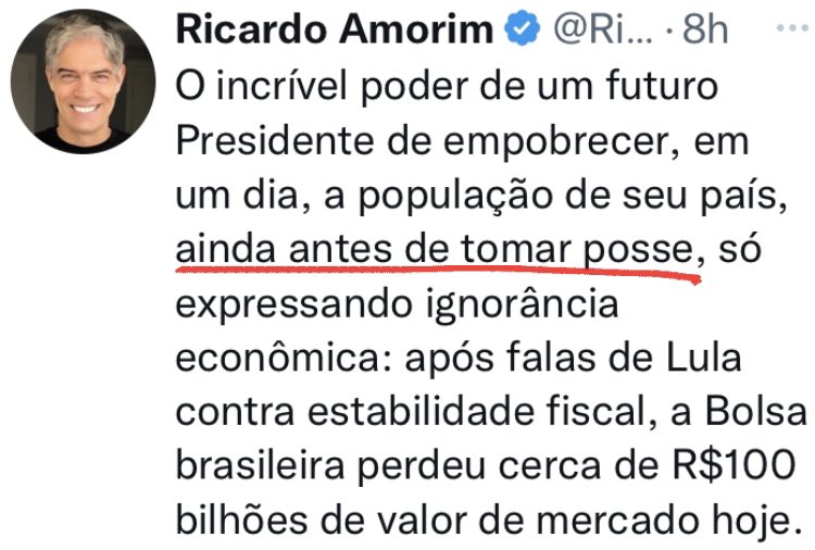 Luciana Barros (@lucianaacbarros) on Twitter photo Nenhum economista expressa melhor q <a href="/Ricamconsult/">Ricardo Amorim</a> o q é ser um “faria limer”.
Só enganam empobrecidos muito desavisados… Nenhum economista expressa melhor q <a href="/Ricamconsult/">Ricardo Amorim</a> o q é ser um “faria limer”.
Só enganam empobrecidos muito desavisados…