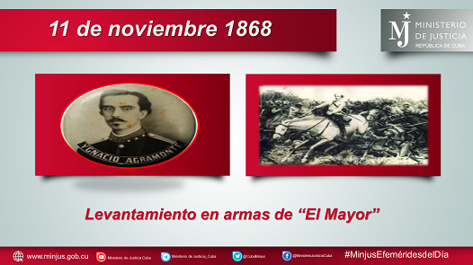#11nov 1868 l  Se levanta en armas el joven abogado Ignacio Agramonte y Loynaz en el ingenio El Oriente de Sibanicú. La caballería mambisa comandada por El Mayor protagonizó victoriosos combates y realizó proezas como el rescate de Sanguily. #CubaYSuHistoria 🇨🇺