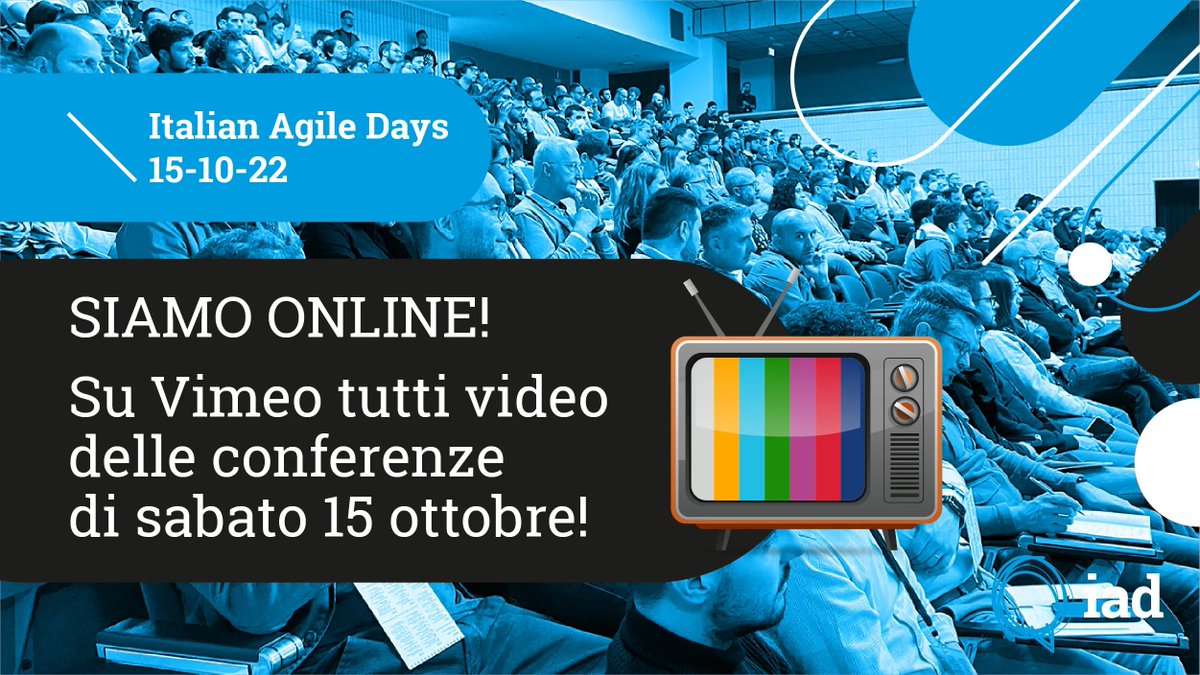 🔵 VIDEO SPEAKER ONLINE! 🔵 
L’inverno avanza e ci troviamo a vivere i primi weekend di pioggia, 
ma tranquilli! Ci sarà #IAM22 a tenervi compagnia! 

Qui tutti i video delle conferenze di sabato 15 ottobre:
vimeo.com/showcase/99575…