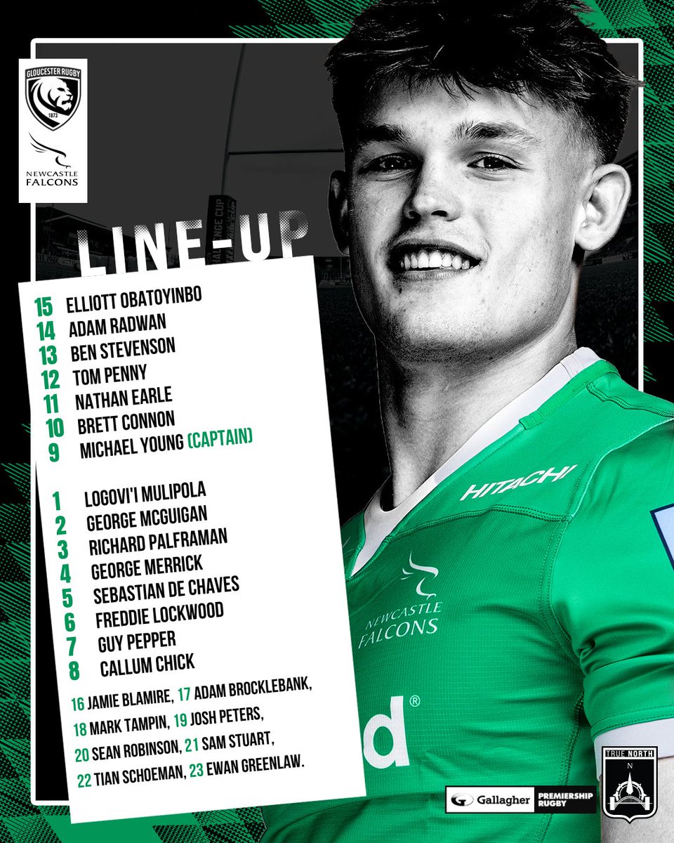 TEAM NEWS: Guy Pepper makes his first start for Newcastle Falcons tomorrow when they travel to Gloucester in Gallagher Premiership action (kick-off 3pm).

🗞️ Story: newcastlefalcons.co.uk/news/story/Tea…

📺 #PRTVlive stream: video.premiershiprugby.com/payment?utm_so…