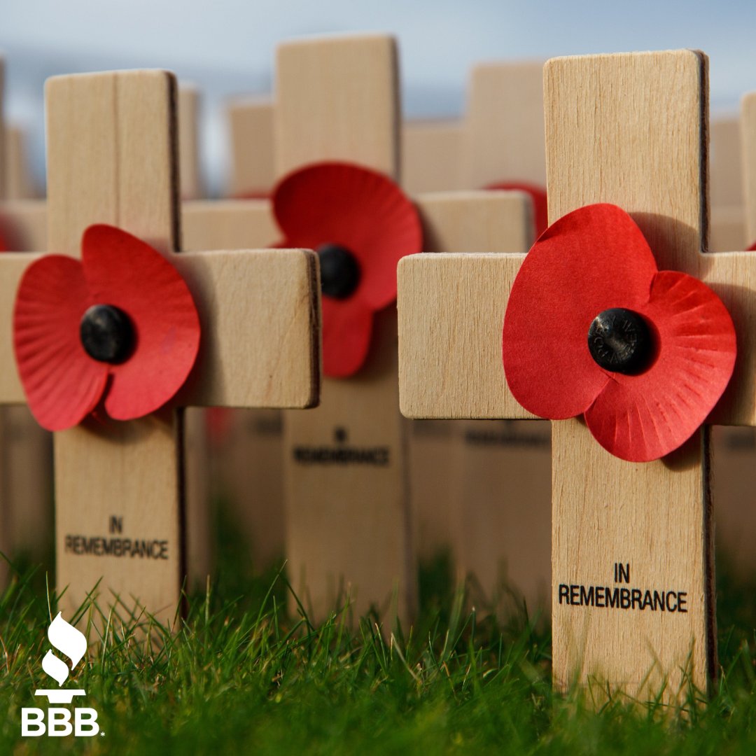 BBBWesternOnt's tweet photo. Our social media pages will be dark today, after this post, as we pay tribute to those who have risked and sacrificed their lives for our freedom.🎖️ Lest We Forget.
#BBBWesternOntario #RemembranceDay https://t.co/uH3ios1Q75