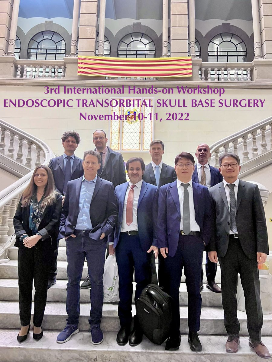 ENDOSCOPIC TRANSORBITAL SKULL BASE SURGERY
November 10-11, 2022. Amazing course supported by worldwide experts. Thanks Dr: @TedSchwartz13 @Doosik_Kong @KrisMoe @NotarisMatteo @Chang-Ki Hong @AlbertoEqDS @jenseñat @jessicamatas for outstanding participation. @hospitalclinic