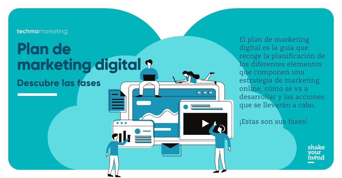 techmabschool's tweet photo. Cada vez hay más empresas que quieren digitalizarse. 📲 Para ello, necesitan de un buen plan de marketing digital, una guía que les aporte una dirección a seguir.

¿Conoces sus fases? ¡Sigue leyendo! ⬇️ https://t.co/sDDhWWZ1q3